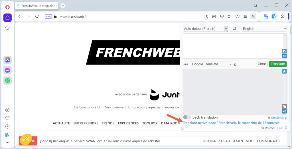cách dịch một trang web trong hầu hết mọi trình duyệt được nén 25 - Mẹo kỹ thuật trực tuyến Dịch một trang web bằng hình ảnh Opera