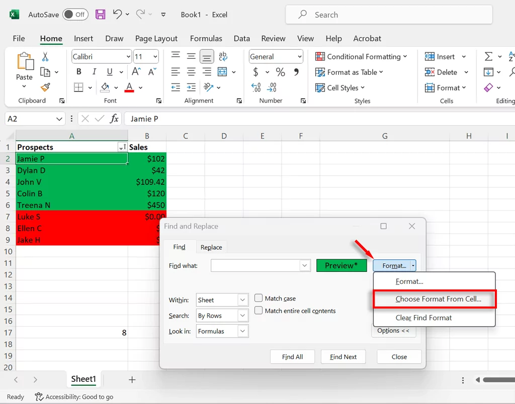 cách đếm-ô-màu-trong-excel-sheet-3-nén - Help Desk Geek Chọn Định dạng... sau đó chọn Định dạng từ ô...
