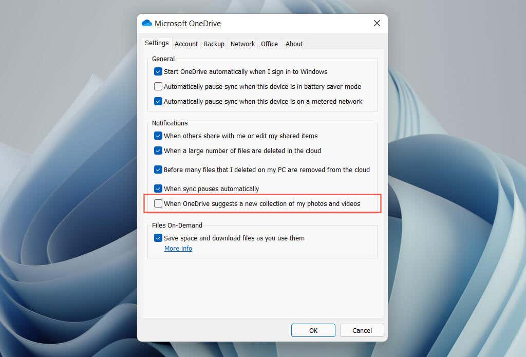 - Bàn trợ giúp Geek Vô hiệu hóa OneDrive "Vào ngày này" Thông báo trên PC hình ảnh 2