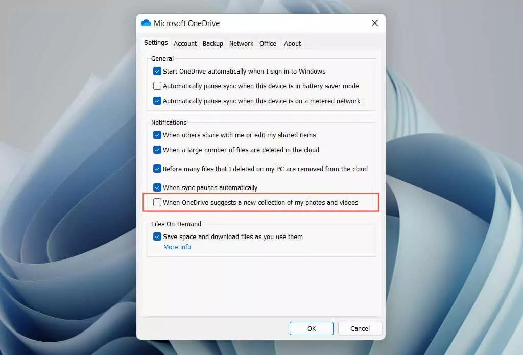 - Bàn trợ giúp Geek Vô hiệu hóa OneDrive "Vào ngày này" Thông báo trên PC hình ảnh 2