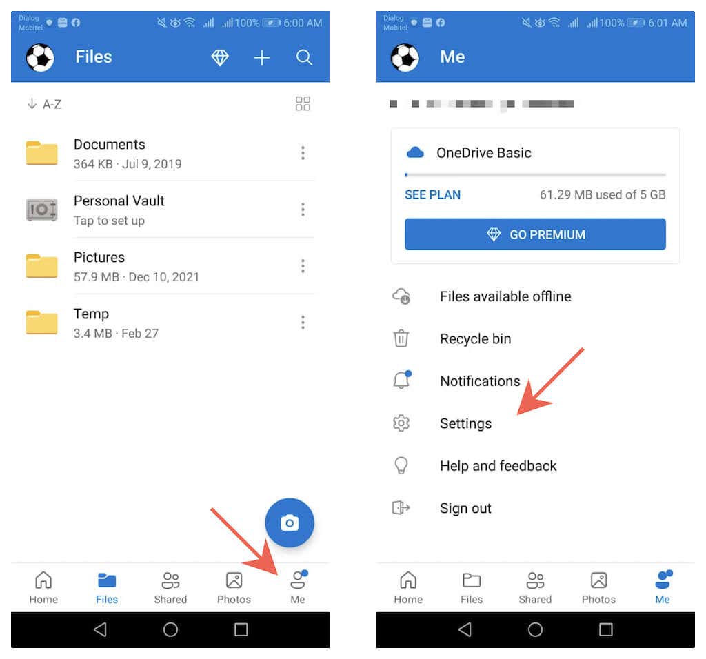 - Bàn trợ giúp Geek Vô hiệu hóa OneDrive "Vào ngày này" Thông báo trên hình ảnh Mobile 3