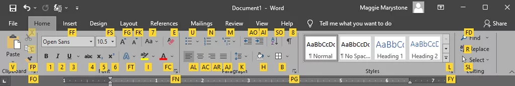 - Bàn trợ giúp Geek Sử dụng Alt cho phím tắt Ribbon hình 2