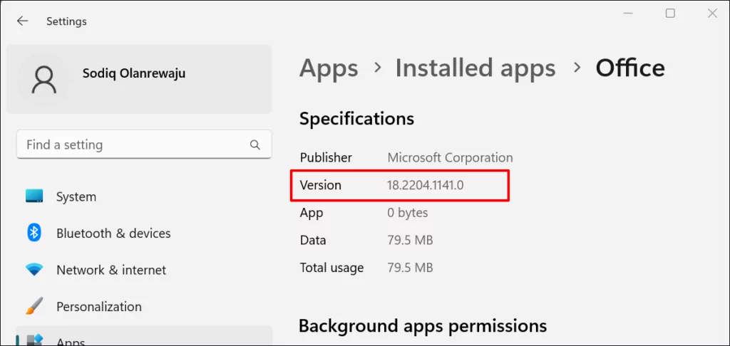 - Bàn trợ giúp Geek Kiểm tra phiên bản Microsoft Office trên PC Windows hình 11