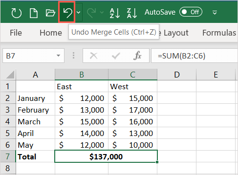 4 cách để hủy hợp nhất các ô trong Microsoft-Excel-1 đã được nén - Help Desk Geek 4 Cách Unmerge Cells Trong Microsoft Excel Hình 1