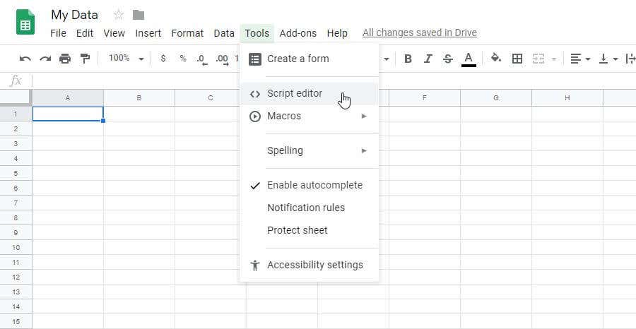 google-sheets-script1 - Bộ phận trợ giúp Geek 5 chức năng của tập lệnh Google Sheets bạn cần biết hình 2
