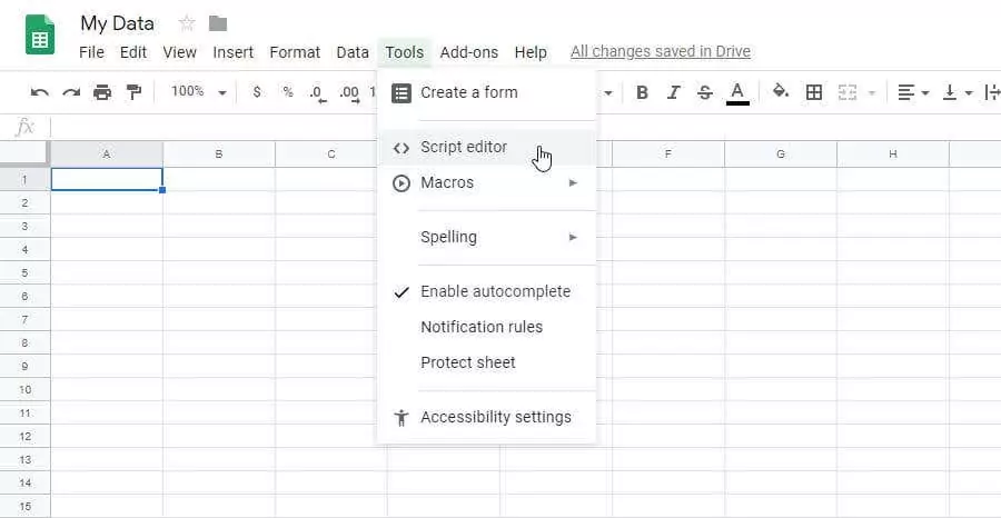 google-sheets-script1 - Bộ phận trợ giúp Geek 5 chức năng của tập lệnh Google Sheets bạn cần biết hình 2