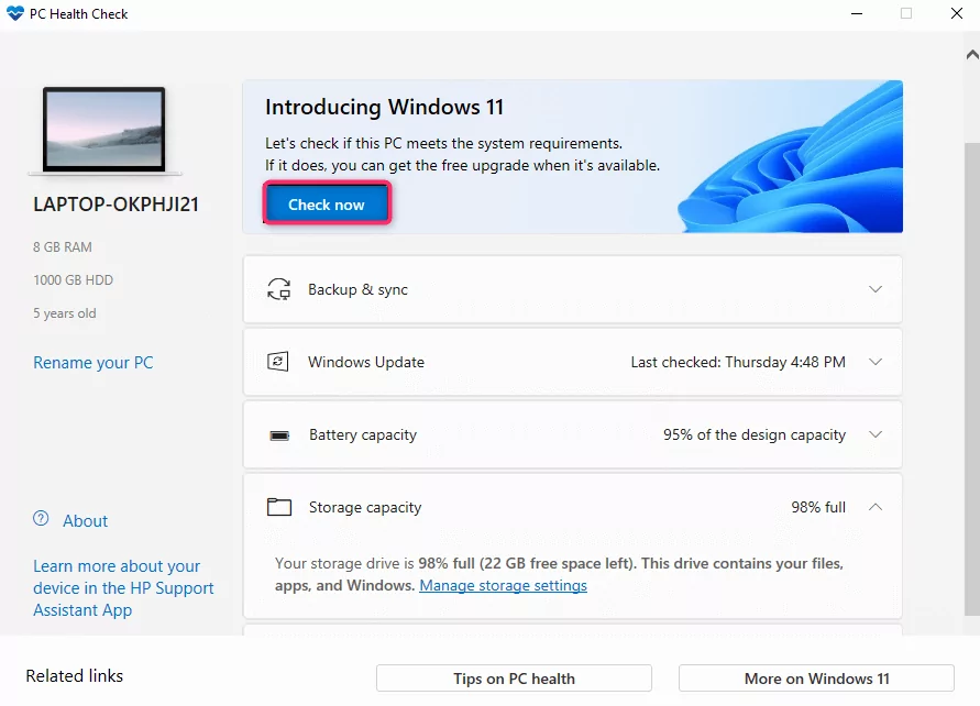 1.-kiểm tra sức khỏe - Help Desk Geek Bản cập nhật Windows 11 không hiển thị? 7 Cách khắc phục Hãy thử hình ảnh 2