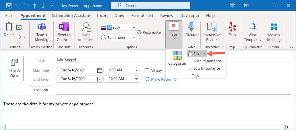 cách ẩn-lịch-chi tiết-trong-microsoft-outlook-2-nén - Help Desk Geek Cách ẩn chi tiết lịch trong Microsoft Outlook hình ảnh 3