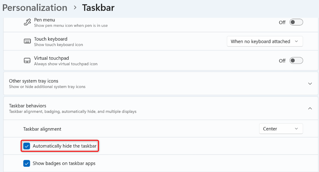 cách ẩn thanh tác vụ trên windows-11-1 được nén - Help Desk Geek Cách ẩn thanh Taskbar trên Windows 11 hình 2
