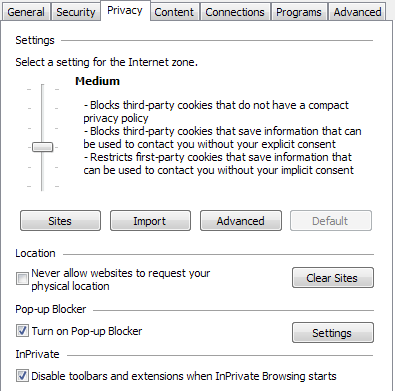 cài đặt quyền riêng tư tức là