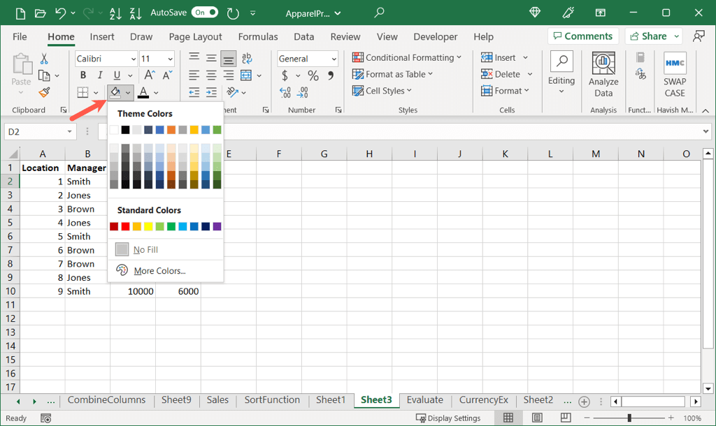 cách làm nổi bật ô và văn bản trong microsoft-excel-1 được nén - Help Desk Geek Cách đánh dấu ô và văn bản trong Microsoft Excel hình 2
