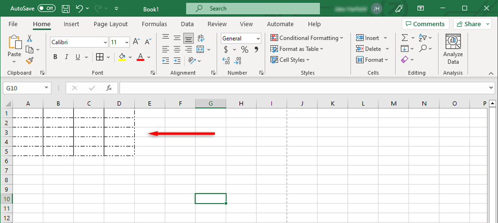 cách thoát khỏi dòng chấm-trong-microsoft-excel-3-nén - Help Desk Geek Cách loại bỏ các đường chấm trong Microsoft Excel hình 3
