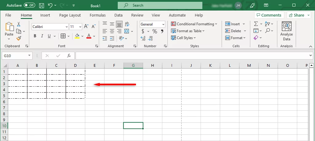 cách thoát khỏi dòng chấm-trong-microsoft-excel-3-nén - Help Desk Geek Cách loại bỏ các đường chấm trong Microsoft Excel hình 3