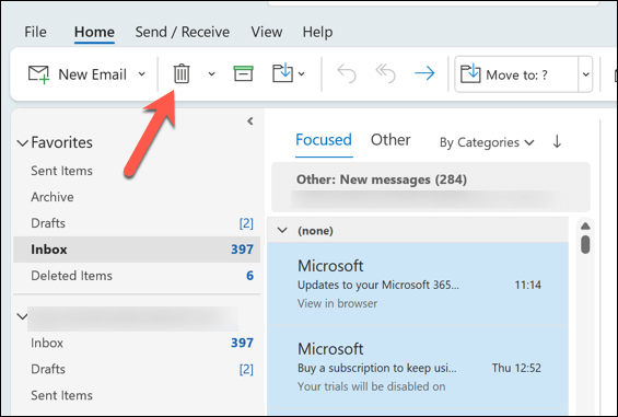 cách xóa-nhiều-email-in-microsoft-outlook-4-nén - Help Desk Geek Cách xóa nhiều email trong Microsoft Outlook hình 4
