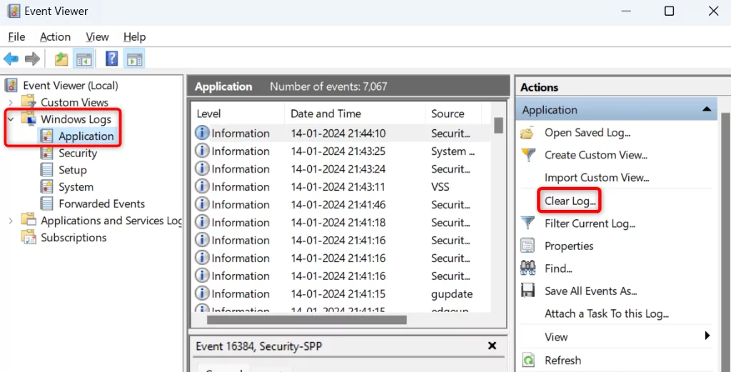 cách giảm-windows-sự kiện-log-cao-cpu-sử dụng-3-nén - Help Desk Geek Cách giảm mức sử dụng CPU cao của Nhật ký sự kiện Windows hình 4