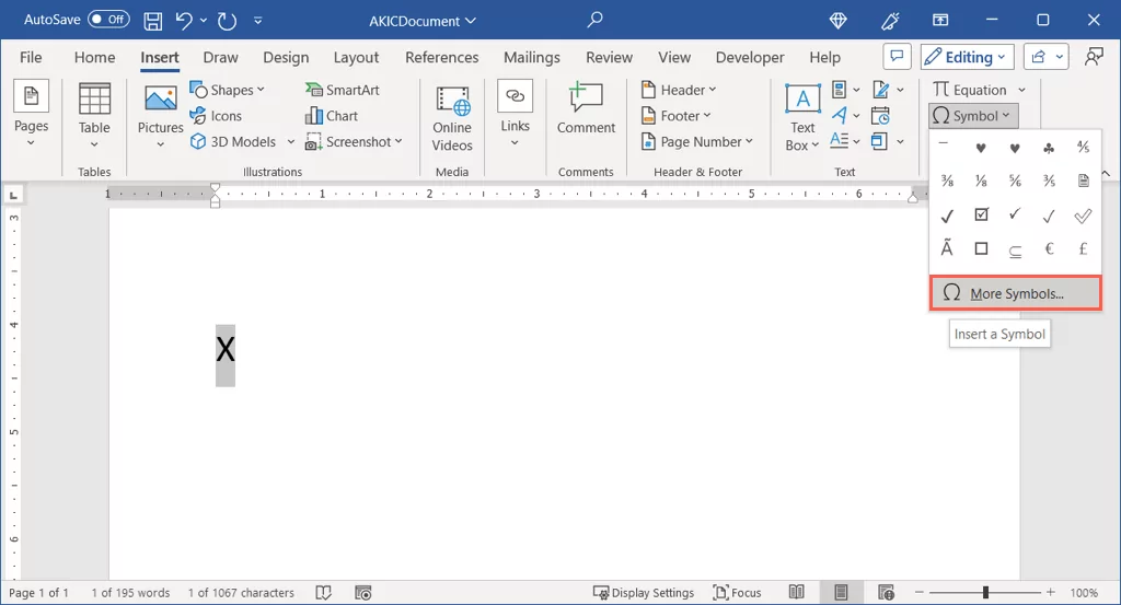 cách gõ-x-bar-biểu tượng-in-microsoft-word-1-nén - Help Desk Geek Cách gõ biểu tượng X-Bar trong Microsoft Word hình 1