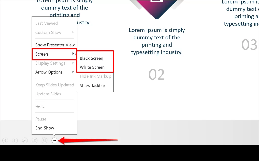 cách hiển thị-đen-trắng-trượt trong powerpoint-3-nén - Help Desk Geek Cách hiển thị Slide đen hoặc trắng trong PowerPoint ảnh 3