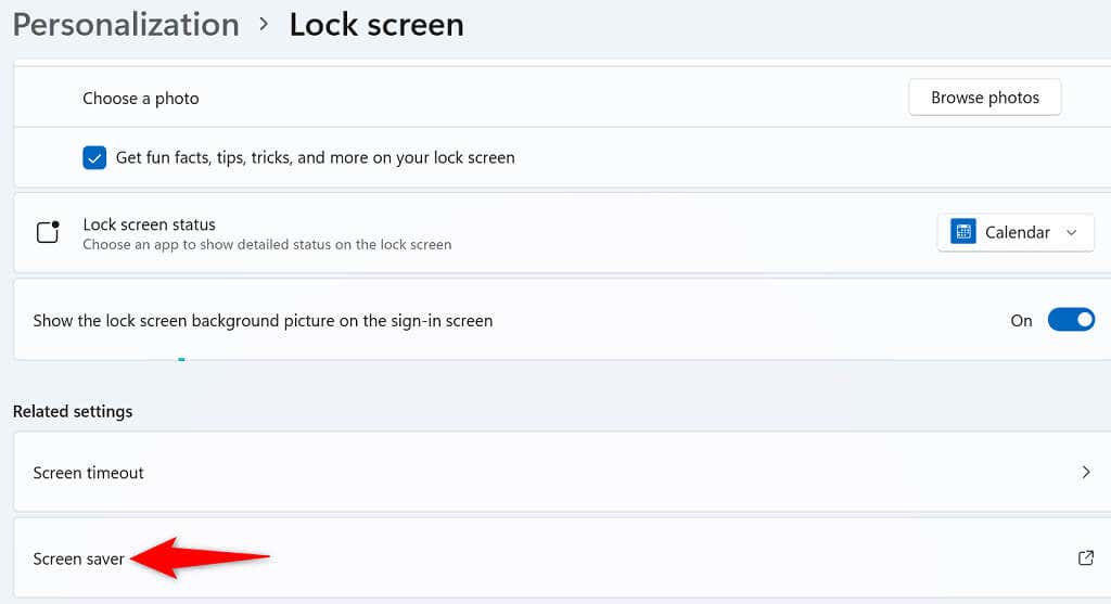 8-windows-11-screen-saver-settings - Bộ phận trợ giúp Geek Cách khắc phục chế độ Sleep Mode của Windows 11 không hoạt động hình 8