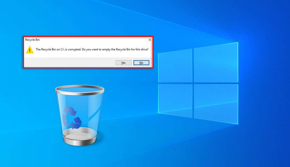 cách sửa lỗi tái chế-bin-on-c-is-corrupted-error-on-windows-10-11-1-nén - Help Desk Geek Làm thế nào để khắc phục "Thùng rác trên C: bị hỏng" trong Windows hình ảnh 1