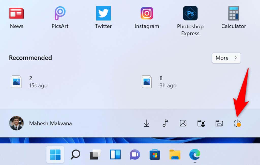 3-window-11-power-options - Bộ phận trợ giúp Geek Cách khắc phục Windows 11 File Explorer Hình ảnh phản hồi chậm hoặc không phản hồi 3
