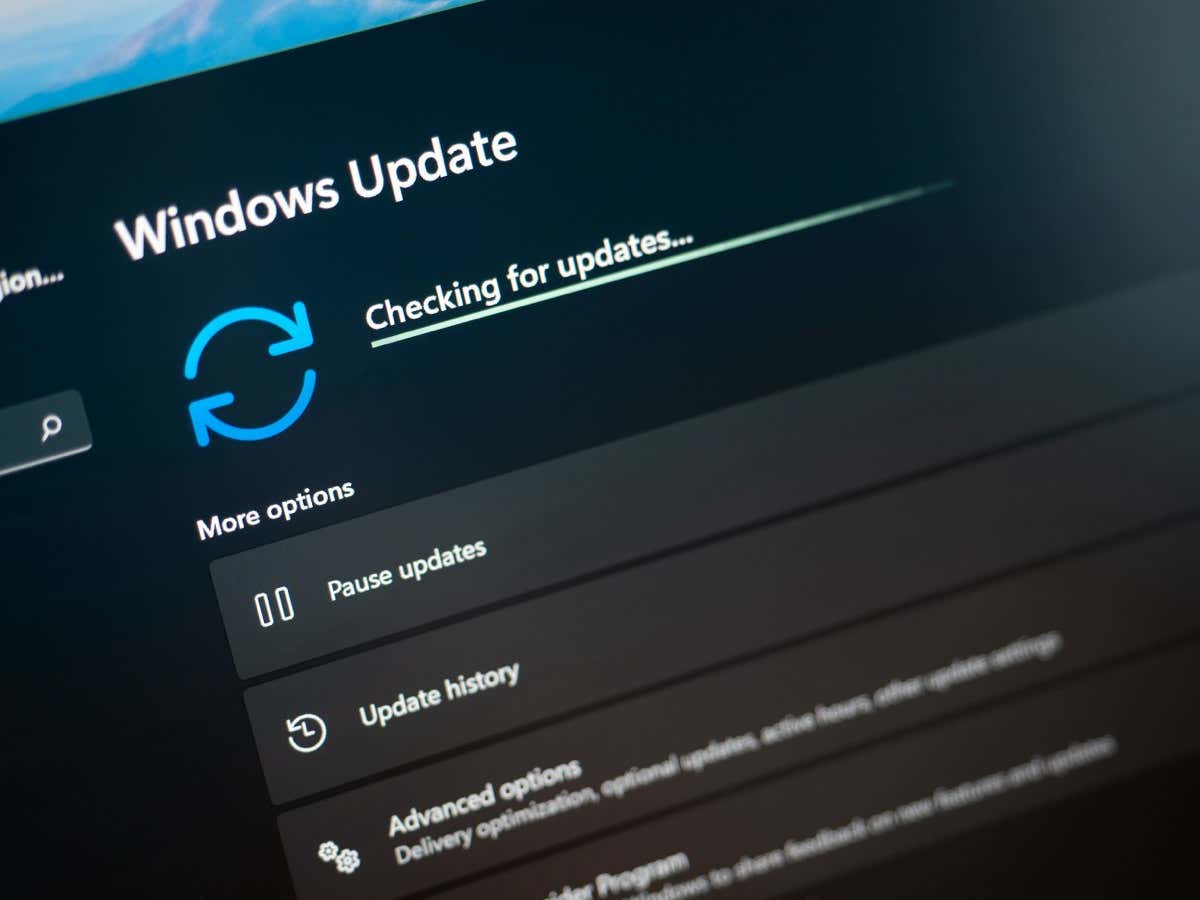 Galati, Romania - Ngày 19 tháng 6 năm 2022: Kiểm tra các bản cập nhật Windows 11 trên màn hình máy tính xách tay cận cảnh - Help Desk Geek Cách khắc phục lỗi 0x800f081f trên Windows hình 1