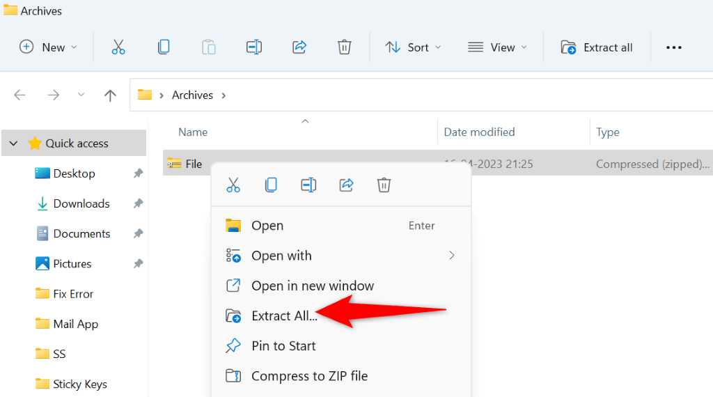 cách sửa lỗi đường dẫn quá dài trên windows-3 được nén - Help Desk Geek Cách khắc phục lỗi “Path Too Long” trên Windows image 3