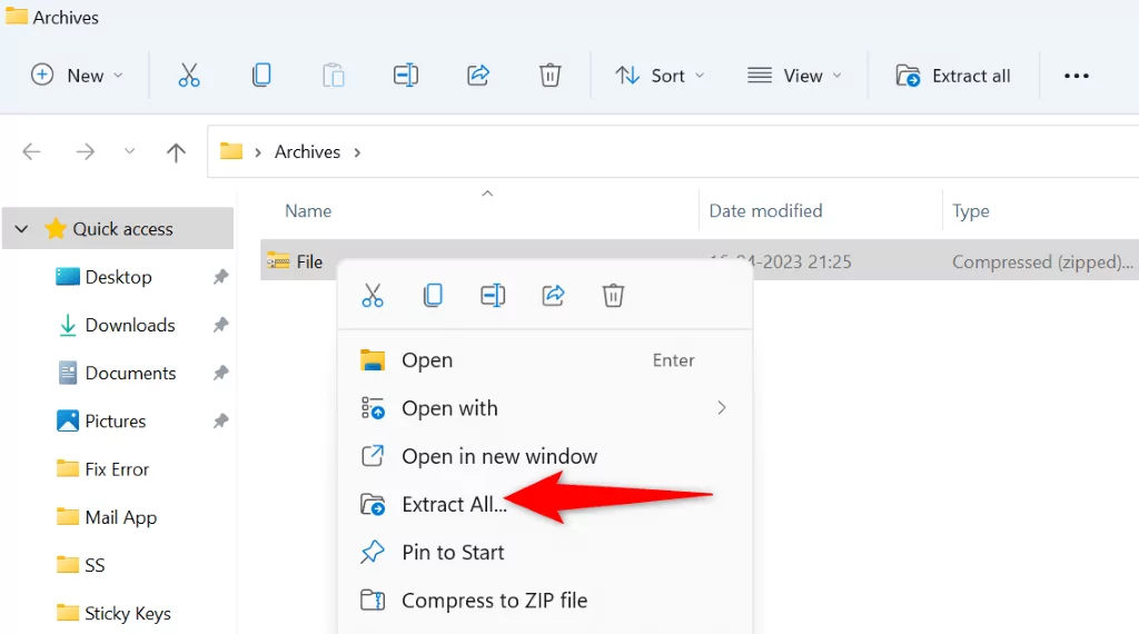 cách sửa lỗi đường dẫn quá dài trên windows-3 được nén - Help Desk Geek Cách khắc phục lỗi “Path Too Long” trên Windows image 3