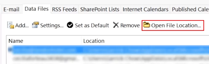 vị trí tập tin - Help Desk Geek Cách khôi phục các tệp đã xóa từ tệp PST trong Outlook hình ảnh 1