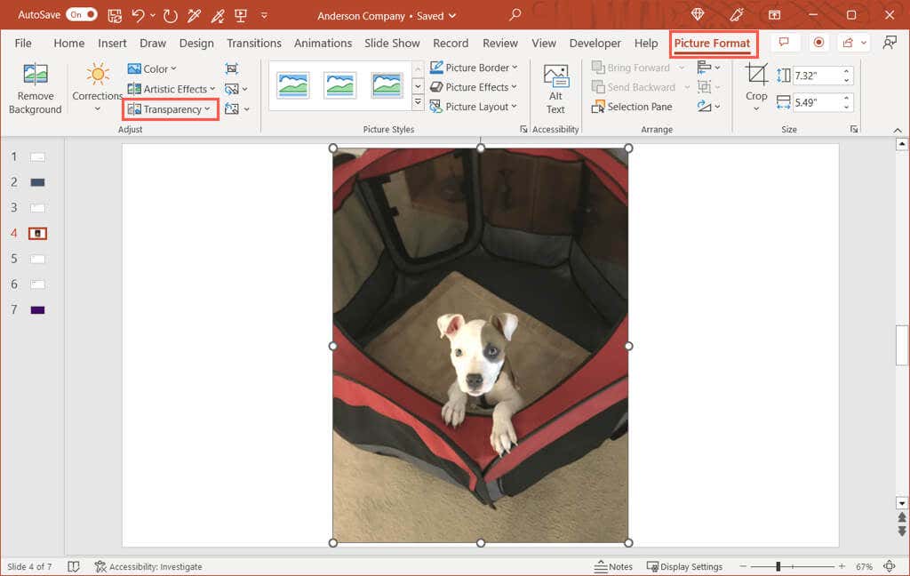 cách tạo ảnh hoặc nền trong suốt trong powerpoint-1 được nén - Help Desk Geek Cách làm trong suốt ảnh hoặc nền trong PowerPoint 1