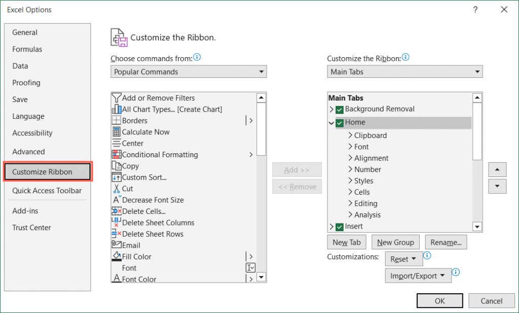 cách dừng-microsoft-excel-thanh công cụ-từ-biến-10-nén - Help Desk Geek Cách ngăn thanh công cụ Microsoft Excel biến mất hình 10