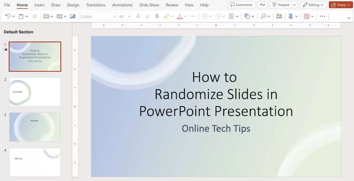 cách nén-slide-trong-powerpoint-trình bày-1-nén - Help Desk Geek Cách tạo ngẫu nhiên các slide trong bài thuyết trình PowerPoint ảnh 1