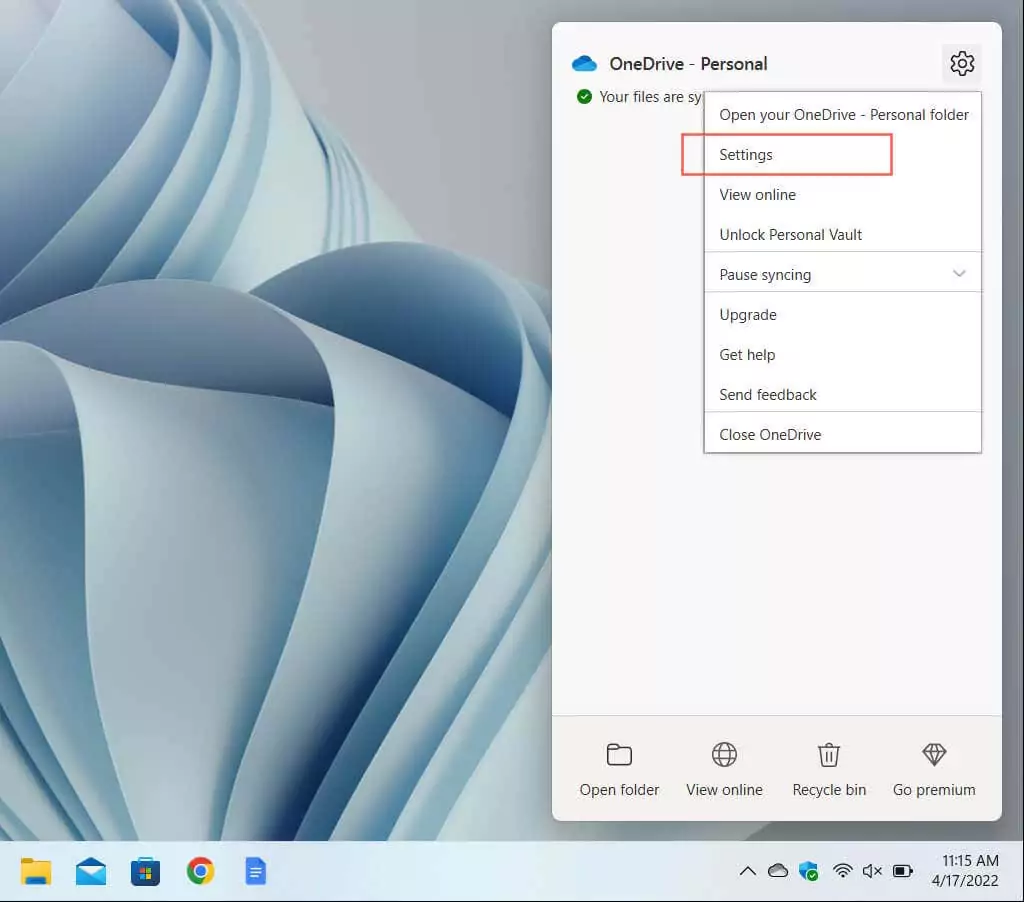 - Bàn trợ giúp Geek Vô hiệu hóa OneDrive "Vào ngày này" Thông báo trên hình ảnh PC