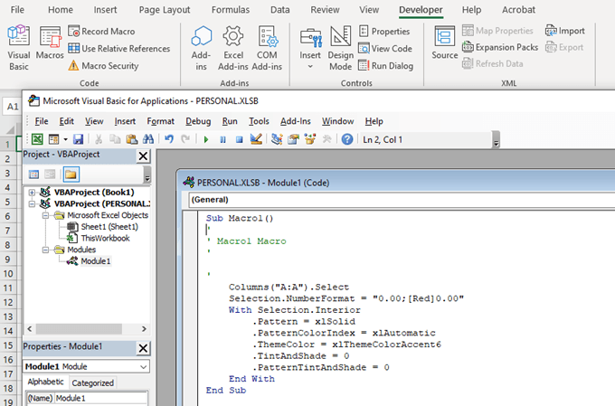 vba-macro - Người đam mê bộ phận trợ giúp Cách tạo macro hoặc tập lệnh VBA trong Excel hình 1