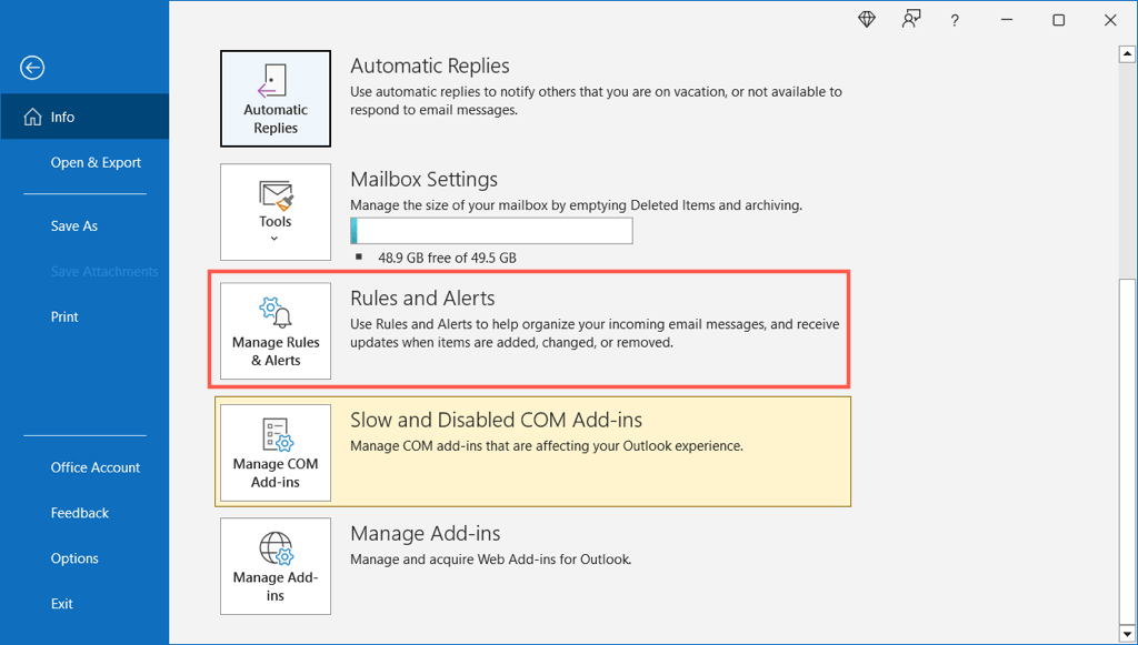 cách tạo-quy tắc-in-microsoft-outlook-1-nén - Bộ phận trợ giúp Geek Cách tạo quy tắc trong Microsoft Outlook hình 1