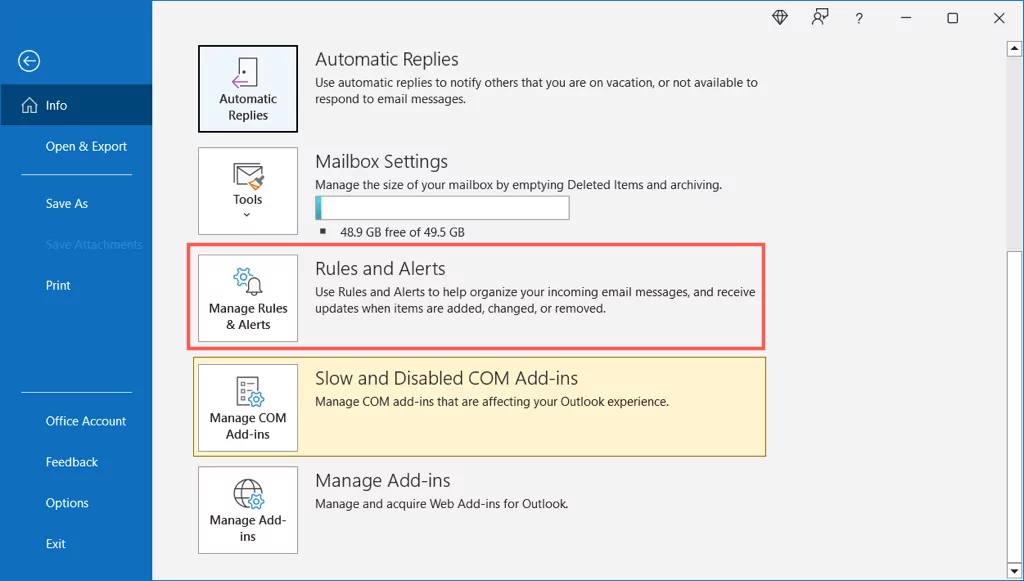 cách tạo-quy tắc-in-microsoft-outlook-1-nén - Bộ phận trợ giúp Geek Cách tạo quy tắc trong Microsoft Outlook hình 1
