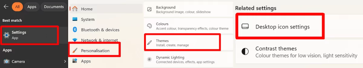 cách thay đổi thùng rác tái chế và biểu tượng máy tính để bàn khác trong windows-2 được nén - Help Desk Geek Các bước truy cập Icon Desktop Settings trên Windows và thay đổi biểu tượng.