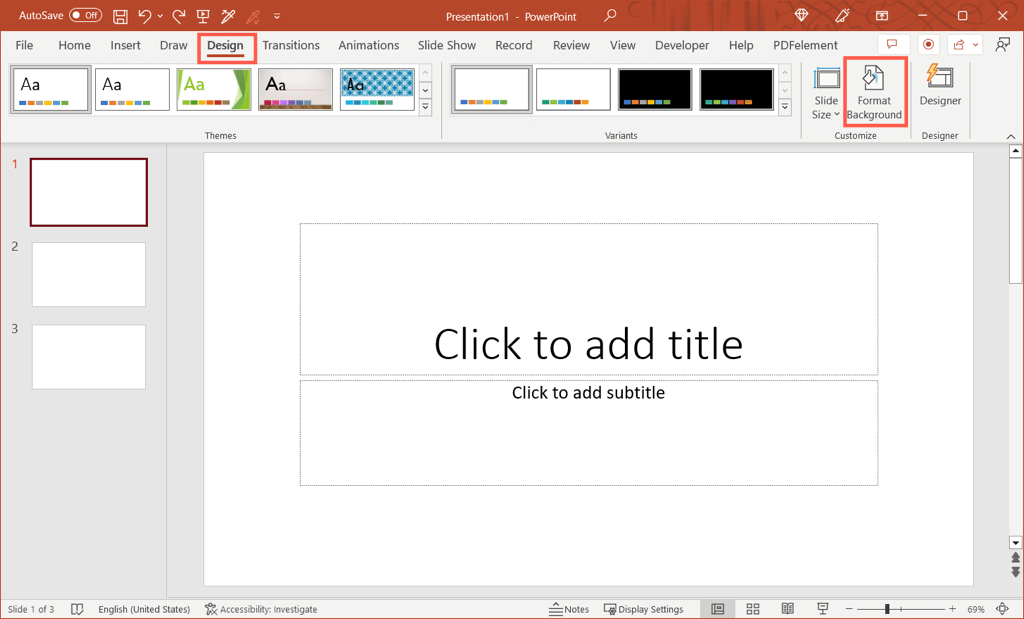 cách thay đổi nền trong microsoft-powerpoint-1 được nén - Help Desk Geek Cách thay đổi nền trong Microsoft PowerPoint hình 1