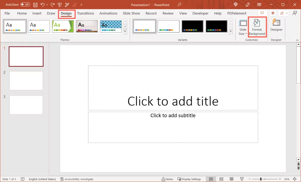 cách thay đổi nền trong microsoft-powerpoint-1 được nén - Help Desk Geek Cách thay đổi nền trong Microsoft PowerPoint hình 1