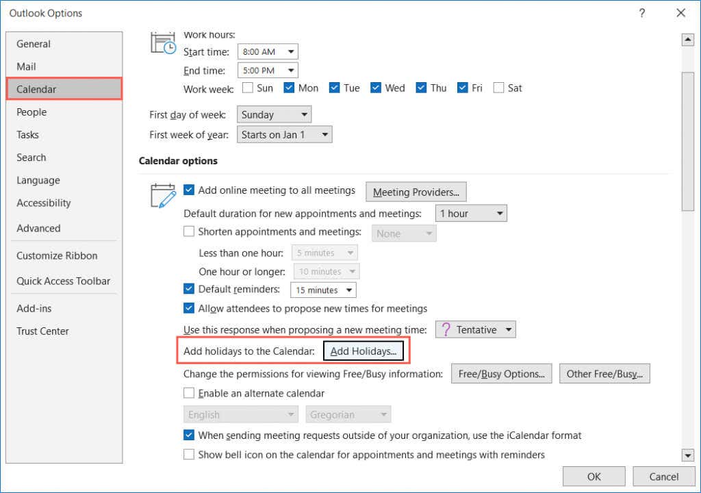 cách thêm ngày nghỉ vào triển vọng của bạn lịch-1 được nén - Help Desk Geek Cách thêm ngày lễ vào lịch Outlook của bạn hình ảnh 1