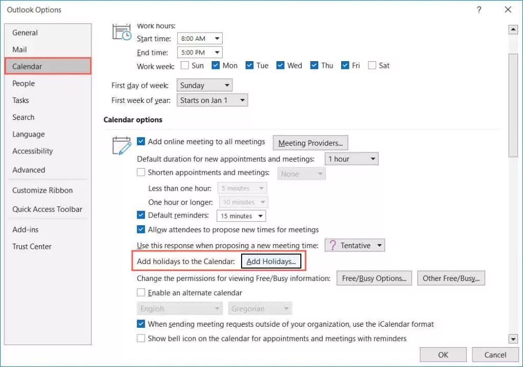 cách thêm ngày nghỉ vào triển vọng của bạn lịch-1 được nén - Help Desk Geek Cách thêm ngày lễ vào lịch Outlook của bạn hình ảnh 1