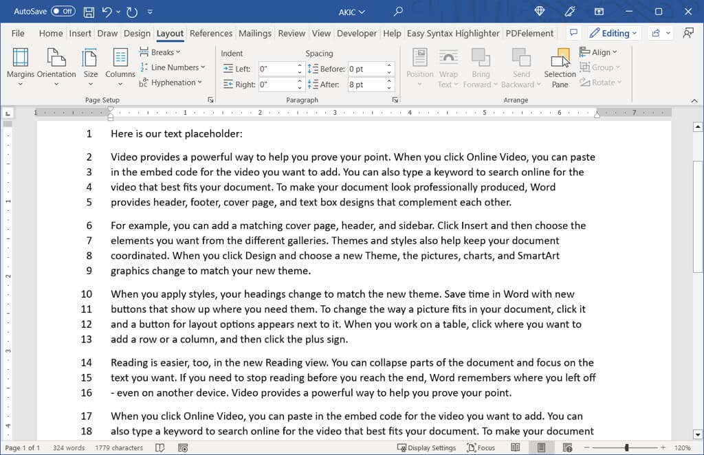 cách thêm số dòng trong Microsoft Word-2-nén-2 - Help Desk Geek Cách thêm số dòng trong Microsoft Word ảnh 2