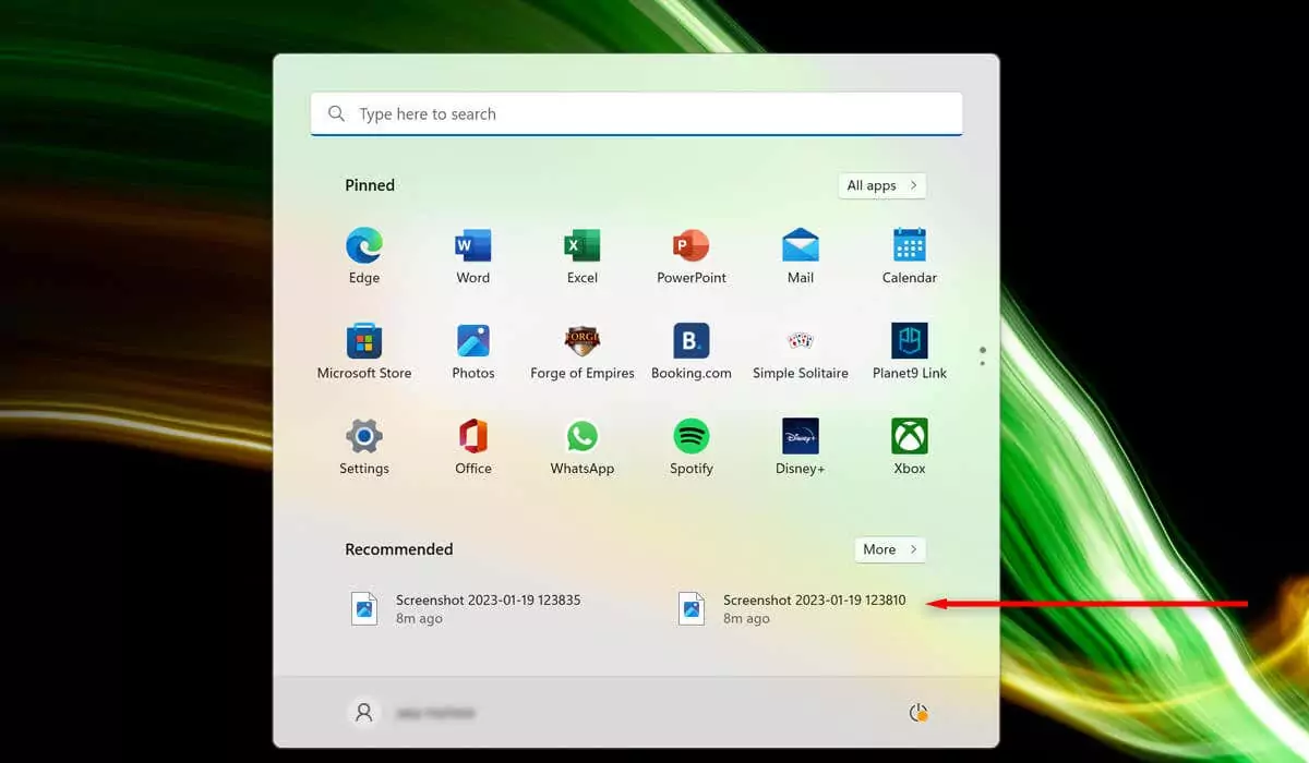 hdg-how-to-remove-start-menu-recommendations-in-windows-11-1-nén - Help Desk Geek Phần Đề xuất được tô sáng trong menu Bắt đầu của Windows 11.