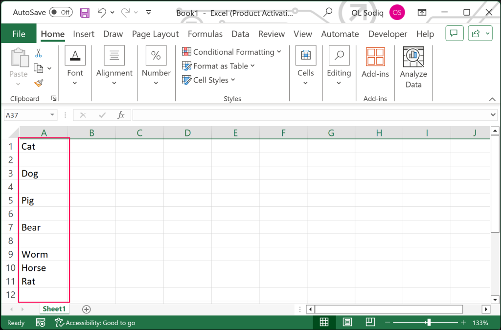 xóa dòng trống excel - Help Desk Geek Bảng tính Excel có khoảng trắng/hàng trống