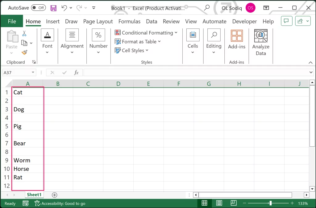 xóa dòng trống excel - Help Desk Geek Bảng tính Excel có khoảng trắng/hàng trống