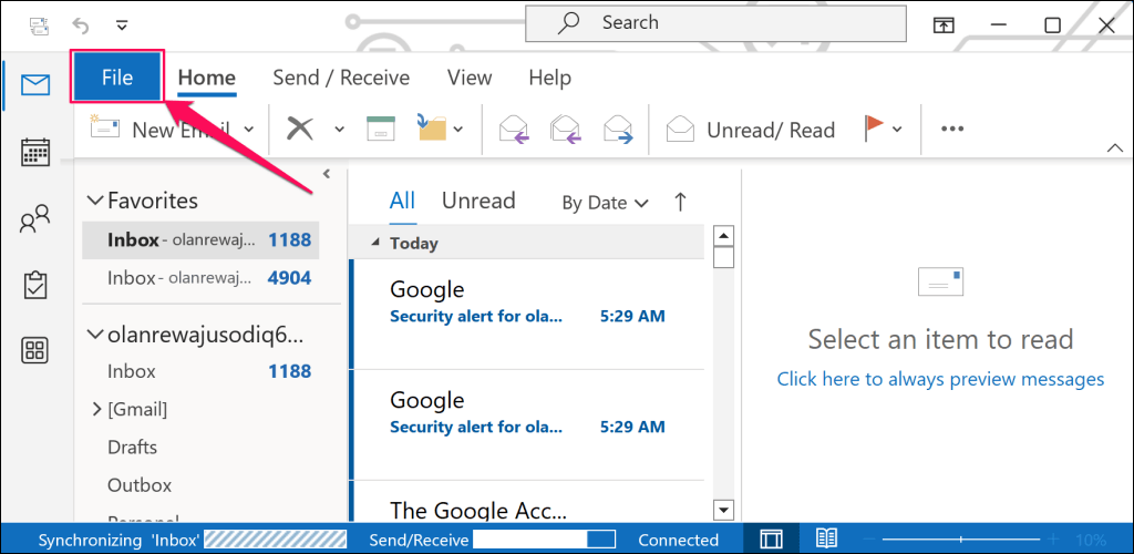 cách xóa hoặc xóa tài khoản email khỏi Outlook-2 được nén - Help Desk Geek Cách xóa hoặc xóa tài khoản email khỏi Outlook hình ảnh 2