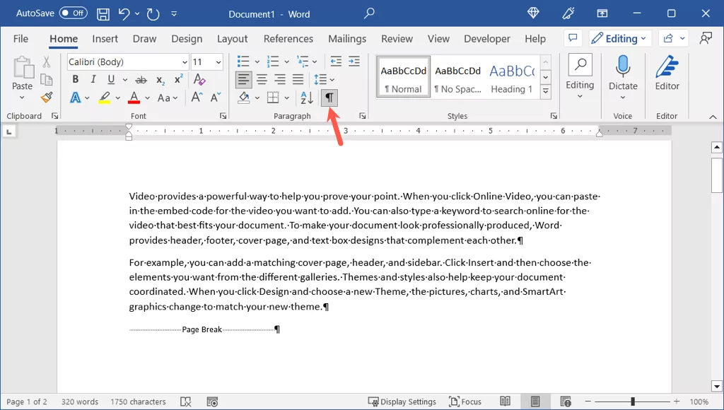 cách xóa-trang-breaks-in-microsoft-word-documents-1-nén - Bộ phận trợ giúp Geek Cách xóa ngắt trang trong tài liệu Microsoft Word hình 1