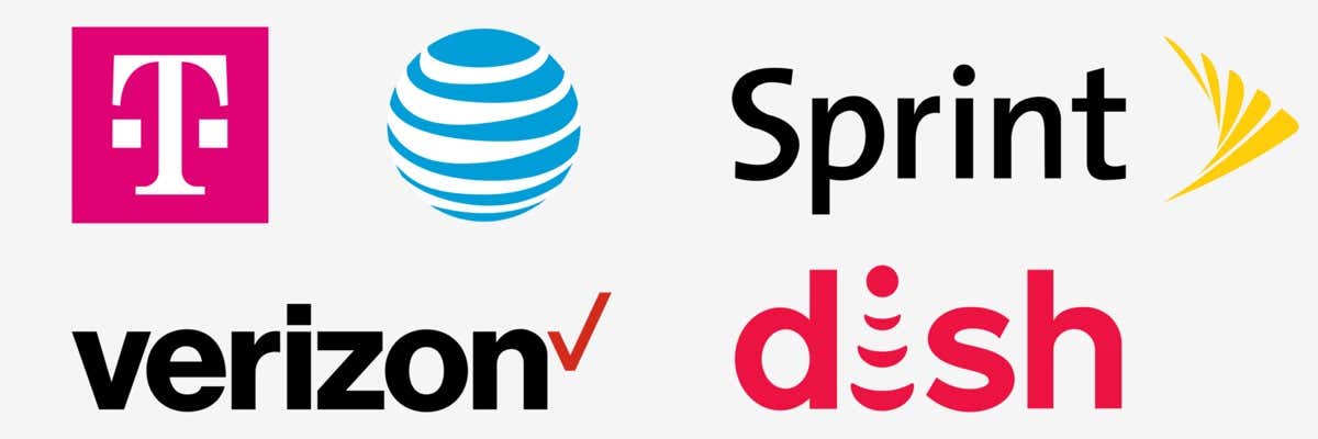 Các nhà khai thác mạng di động. At&t, verizon, sprint, món ăn, t-mobile. Nhà khai thác di động ở Mỹ. Vector sóng mang di động biên tập. Att, verizon và tmobile. Rivne, Ukraine - Ngày 10 tháng 2 năm 2020. - Mẹo công nghệ trực tuyến Ai dán nhãn các cuộc gọi có rủi ro thư rác? hình ảnh