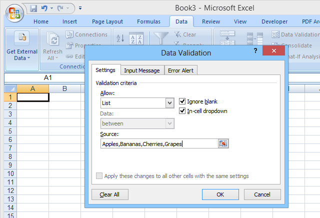 excel hình 1 - Help Desk Geek Sử dụng Tên dải động trong Excel cho danh sách thả xuống linh hoạt hình ảnh 1