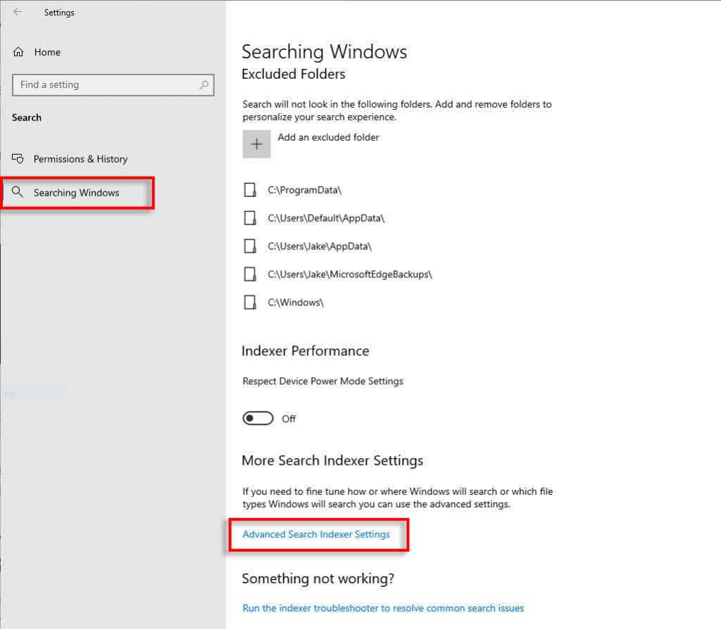 windows-search-bar-keeps-đóng-8-fixes-to-thử-12-nén - Help Desk Geek Chọn Tìm kiếm Windows, sau đó nhấn Trình chỉ mục tìm kiếm nâng cao Settings