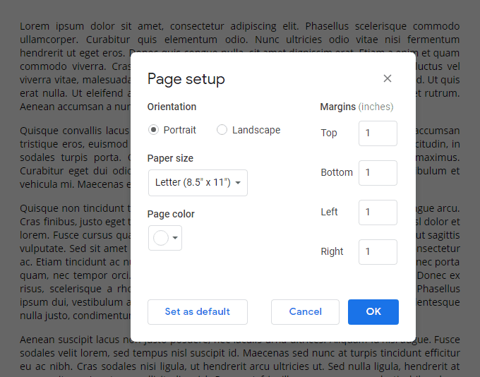 google-docs-landscape-1 - Bộ phận trợ giúp Geek Thay đổi hướng ngang trong hình ảnh Google Docs 2